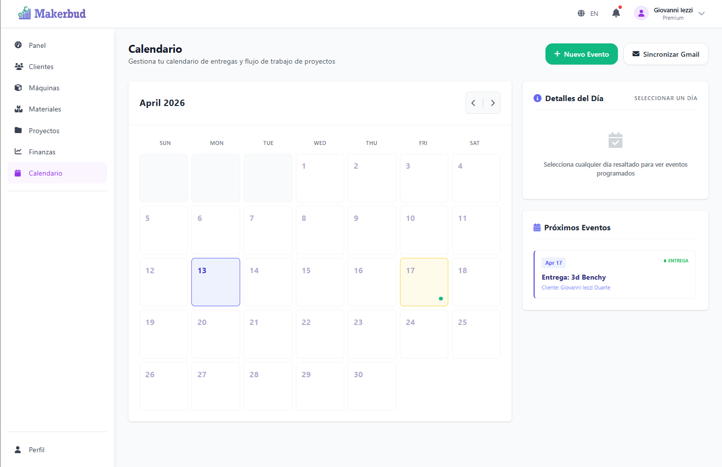 Calendario y programación