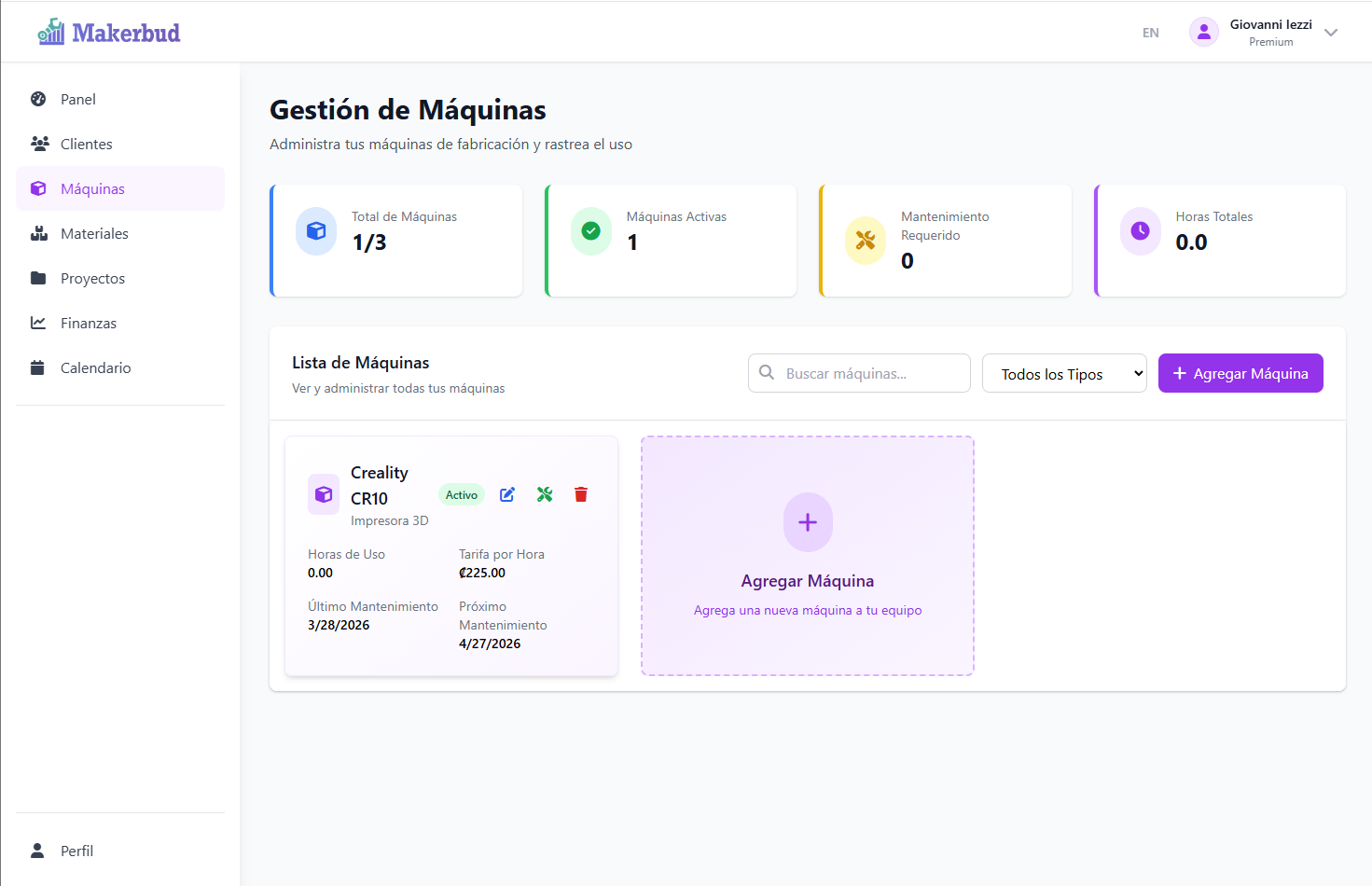 Gestión de máquinas